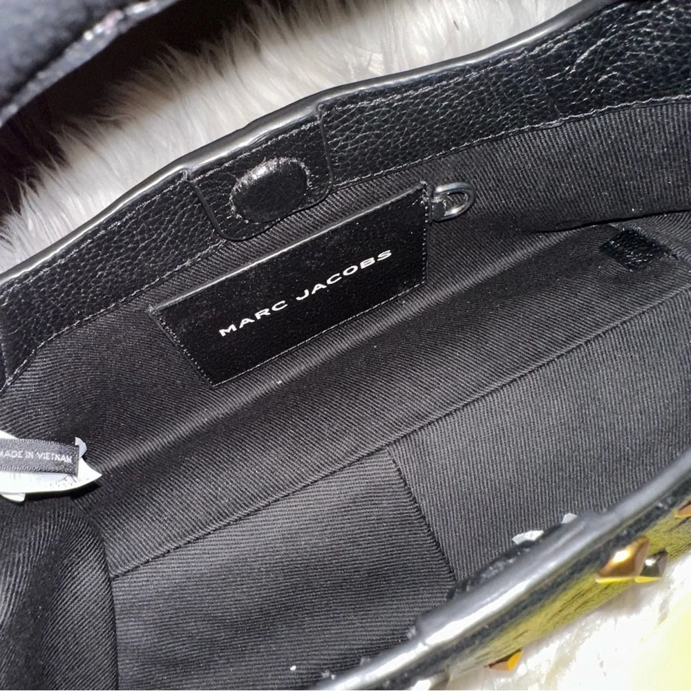 Marc Jacobs THE GLAM STUDS LEATHER MINI SACK BAG - Picture 10 of 14